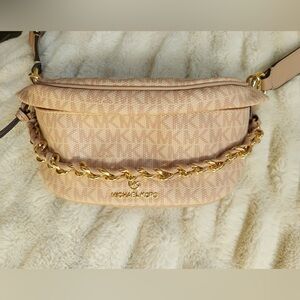 Michael Kors Pink and Gold Crossbody Bag